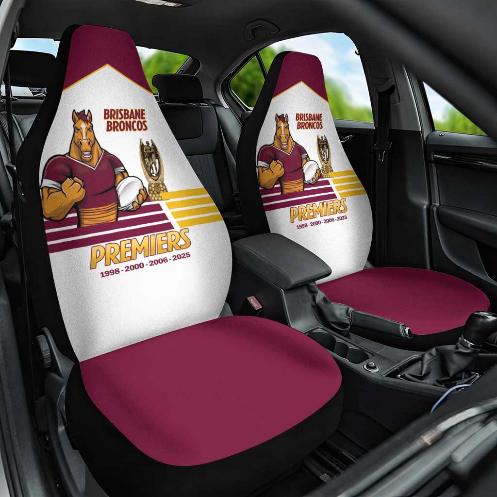 Brisbane Broncos Rugby Car Seat Cover NRL 4th Premiers Proud - Aussie Hoodie