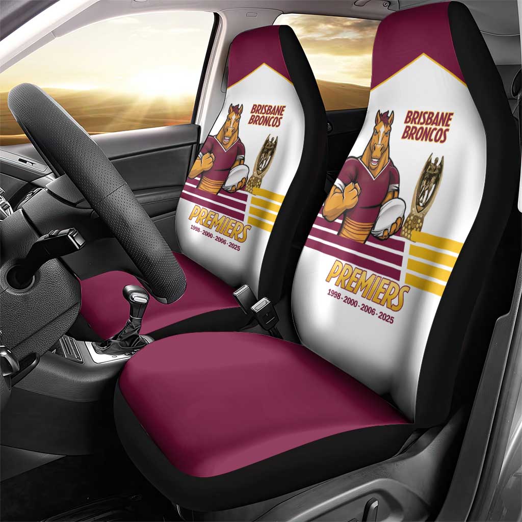 Brisbane Broncos Rugby Car Seat Cover NRL 4th Premiers Proud - Aussie Hoodie