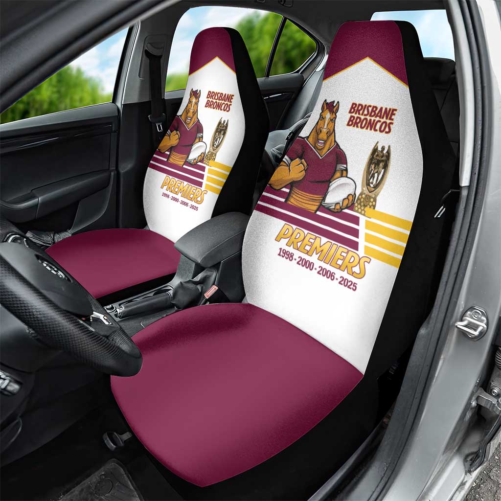 Brisbane Broncos Rugby Car Seat Cover NRL 4th Premiers Proud - Aussie Hoodie