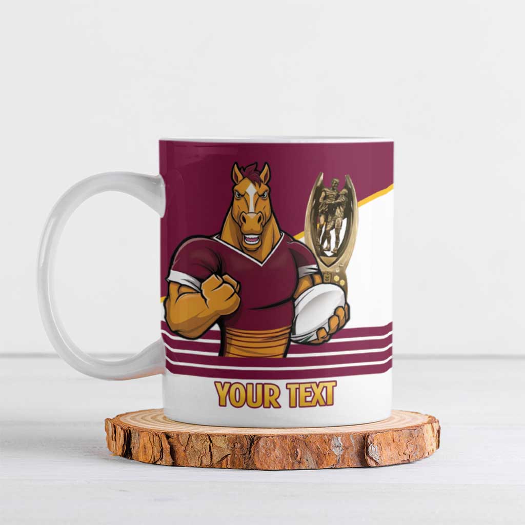 Brisbane Broncos Rugby Personalised Ceramic Mug NRL 4th Premiers Proud - Aussie Hoodie