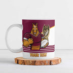 Brisbane Broncos Rugby Personalised Ceramic Mug NRL 4th Premiers Proud - Aussie Hoodie