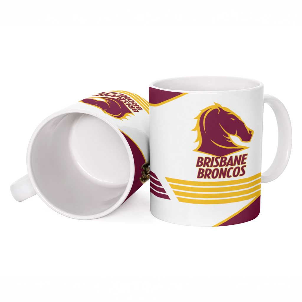 Brisbane Broncos Rugby Personalised Ceramic Mug NRL 4th Premiers Proud - Aussie Hoodie