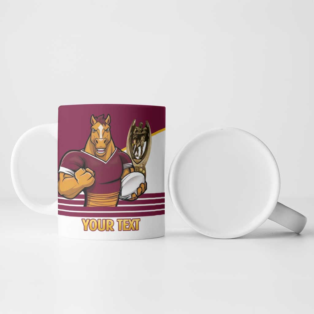 Brisbane Broncos Rugby Personalised Ceramic Mug NRL 4th Premiers Proud - Aussie Hoodie