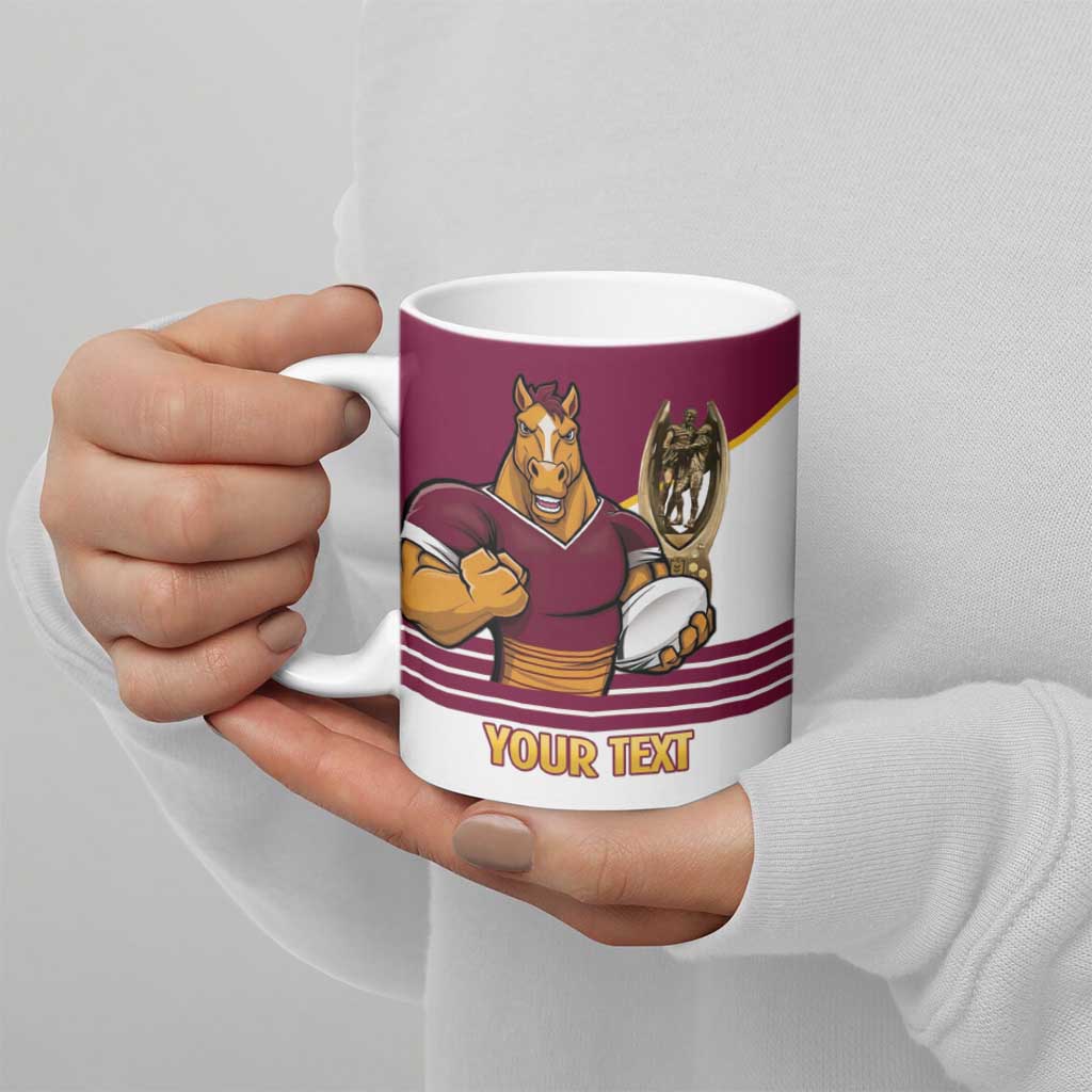 Brisbane Broncos Rugby Personalised Ceramic Mug NRL 4th Premiers Proud - Aussie Hoodie