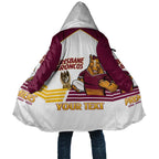 Brisbane Broncos Rugby Personalised Cloak NRL 4th Premiers Proud - Aussie Hoodie
