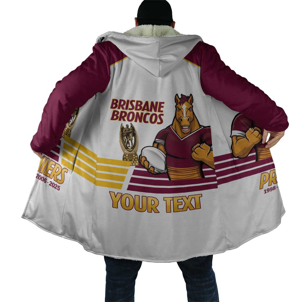 Brisbane Broncos Rugby Personalised Cloak NRL 4th Premiers Proud - Aussie Hoodie
