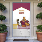 Brisbane Broncos Rugby Personalised Door Cover NRL 4th Premiers Proud - Aussie Hoodie