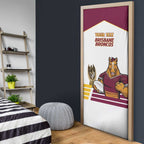 Brisbane Broncos Rugby Personalised Door Cover NRL 4th Premiers Proud - Aussie Hoodie