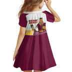 Brisbane Broncos Rugby Personalised Family Matching Off Shoulder Maxi Dress and Hawaiian Shirt NRL 4th Premiers Proud - Aussie Hoodie