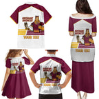 Brisbane Broncos Rugby Personalised Family Matching Puletasi and Hawaiian Shirt NRL 4th Premiers Proud - Aussie Hoodie