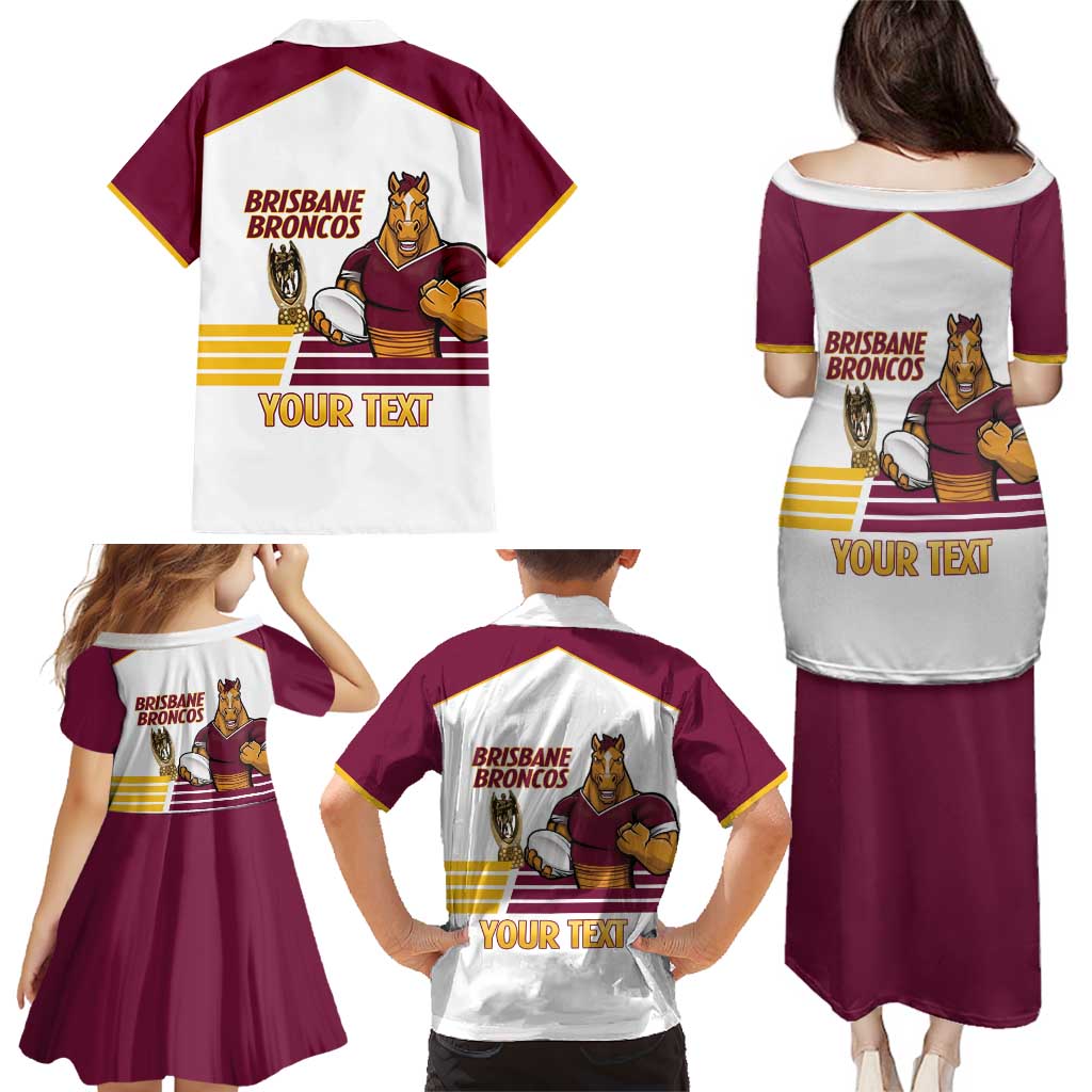 Brisbane Broncos Rugby Personalised Family Matching Puletasi and Hawaiian Shirt NRL 4th Premiers Proud - Aussie Hoodie
