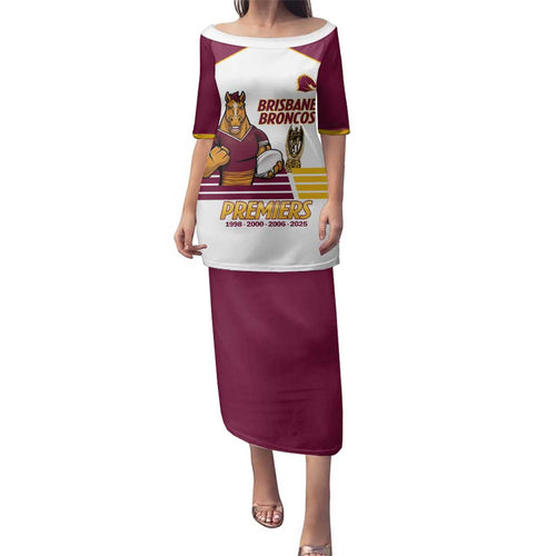 Brisbane Broncos Rugby Personalised Family Matching Puletasi and Hawaiian Shirt NRL 4th Premiers Proud - Aussie Hoodie