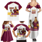 Brisbane Broncos Rugby Personalised Family Matching Summer Maxi Dress and Hawaiian Shirt NRL 4th Premiers Proud - Aussie Hoodie