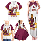 Brisbane Broncos Rugby Personalised Family Matching Tank Maxi Dress and Hawaiian Shirt NRL 4th Premiers Proud - Aussie Hoodie