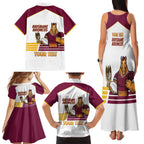Brisbane Broncos Rugby Personalised Family Matching Tank Maxi Dress and Hawaiian Shirt NRL 4th Premiers Proud - Aussie Hoodie