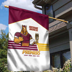 Brisbane Broncos Rugby Garden Flag NRL 4th Premiers Proud - Aussie Hoodie