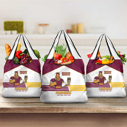 Brisbane Broncos Rugby Grocery Bag NRL 4th Premiers Proud - Aussie Hoodie