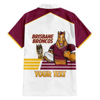 Brisbane Broncos Rugby Personalised Hawaiian Shirt NRL 4th Premiers Proud - Aussie Hoodie