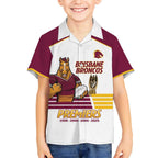 Brisbane Broncos Rugby Personalised Hawaiian Shirt NRL 4th Premiers Proud - Aussie Hoodie