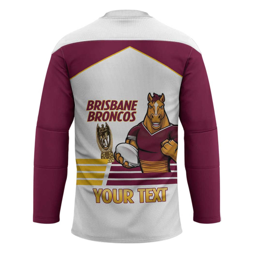 Brisbane Broncos Rugby Personalised Hockey Jersey NRL 4th Premiers Proud - Aussie Hoodie