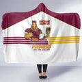 Brisbane Broncos Rugby Hooded Blanket NRL 4th Premiers Proud - Aussie Hoodie