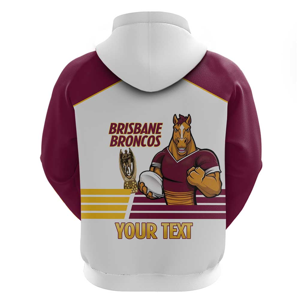 Brisbane Broncos Rugby Personalised Hoodie NRL 4th Premiers Proud - Aussie Hoodie
