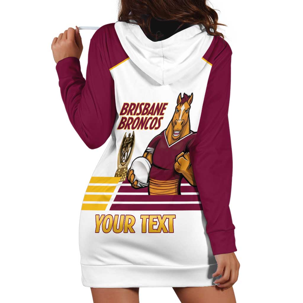 Brisbane Broncos Rugby Personalised Hoodie Dress NRL 4th Premiers Proud - Aussie Hoodie