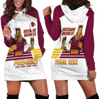 Brisbane Broncos Rugby Personalised Hoodie Dress NRL 4th Premiers Proud - Aussie Hoodie