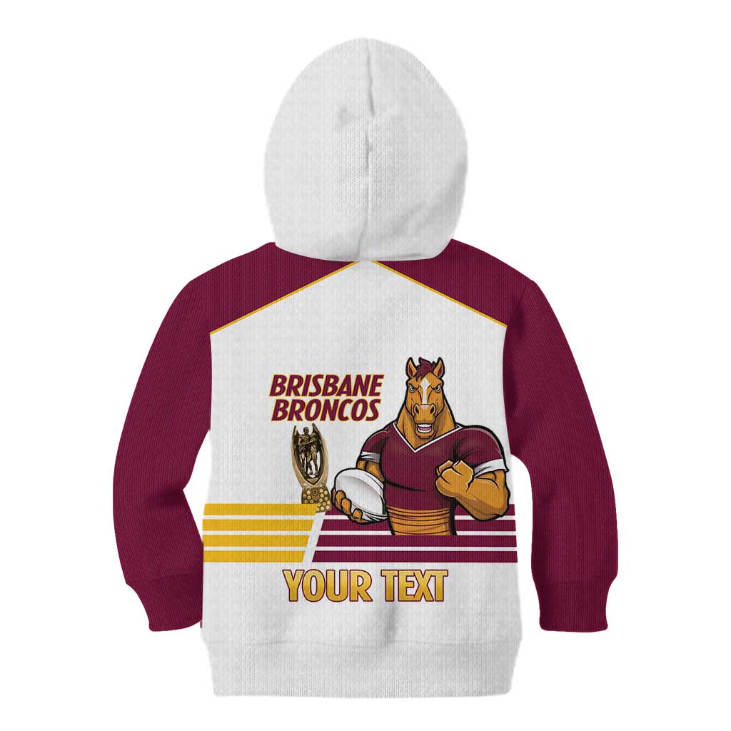 Brisbane Broncos Rugby Personalised Kid Hoodie NRL 4th Premiers Proud - Aussie Hoodie