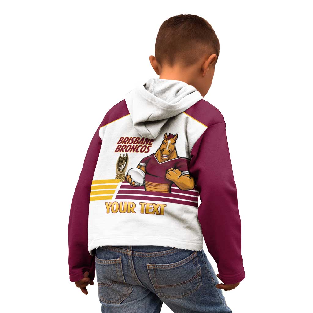 Brisbane Broncos Rugby Personalised Kid Hoodie NRL 4th Premiers Proud - Aussie Hoodie