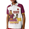 Brisbane Broncos Rugby Personalised Kid Polo Shirt NRL 4th Premiers Proud - Aussie Hoodie