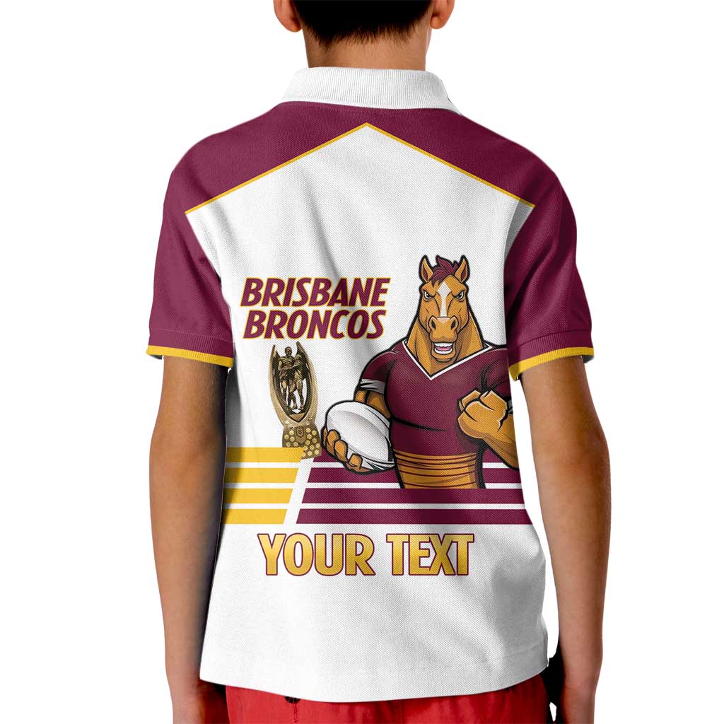 Brisbane Broncos Rugby Personalised Kid Polo Shirt NRL 4th Premiers Proud - Aussie Hoodie