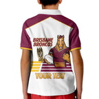 Brisbane Broncos Rugby Personalised Kid Polo Shirt NRL 4th Premiers Proud - Aussie Hoodie