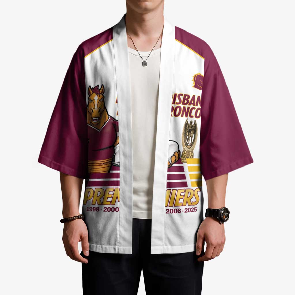 Brisbane Broncos Rugby Personalised Kimono NRL 4th Premiers Proud - Aussie Hoodie