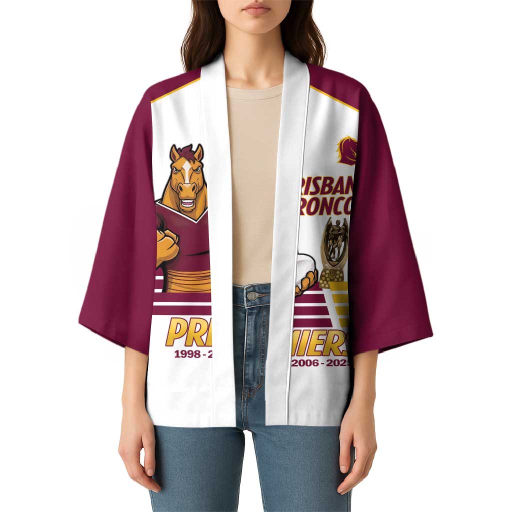 Brisbane Broncos Rugby Personalised Kimono NRL 4th Premiers Proud - Aussie Hoodie