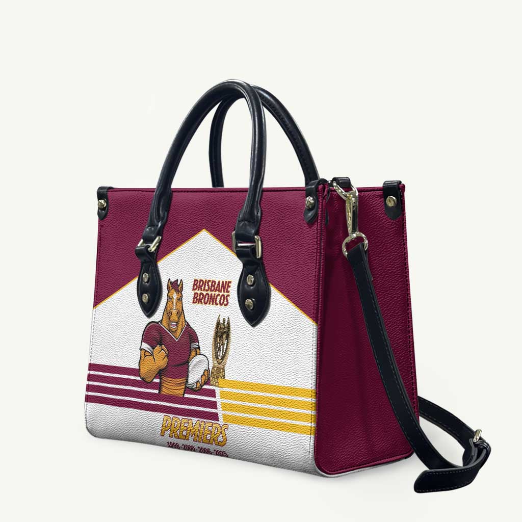 Brisbane Broncos Rugby Leather Bag NRL 4th Premiers Proud - Aussie Hoodie