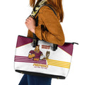 Brisbane Broncos Rugby Leather Tote Bag NRL 4th Premiers Proud - Aussie Hoodie