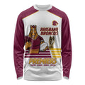 Brisbane Broncos Rugby Personalised Long Sleeve Shirt NRL 4th Premiers Proud - Aussie Hoodie