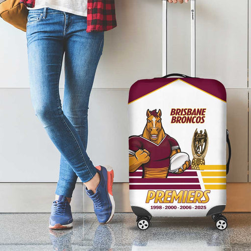 Brisbane Broncos Rugby Luggage Cover NRL 4th Premiers Proud - Aussie Hoodie
