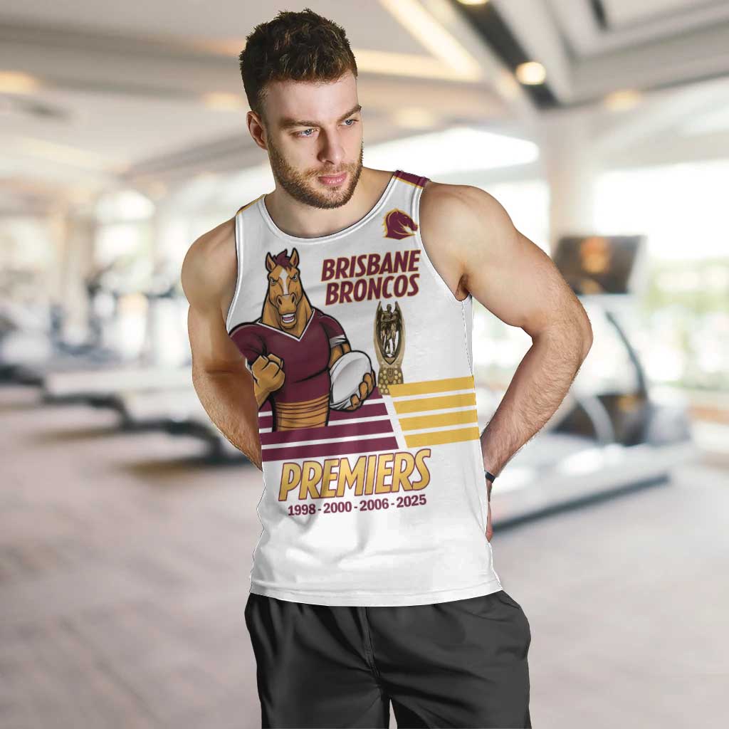 Brisbane Broncos Rugby Personalised Men Tank Top NRL 4th Premiers Proud - Aussie Hoodie