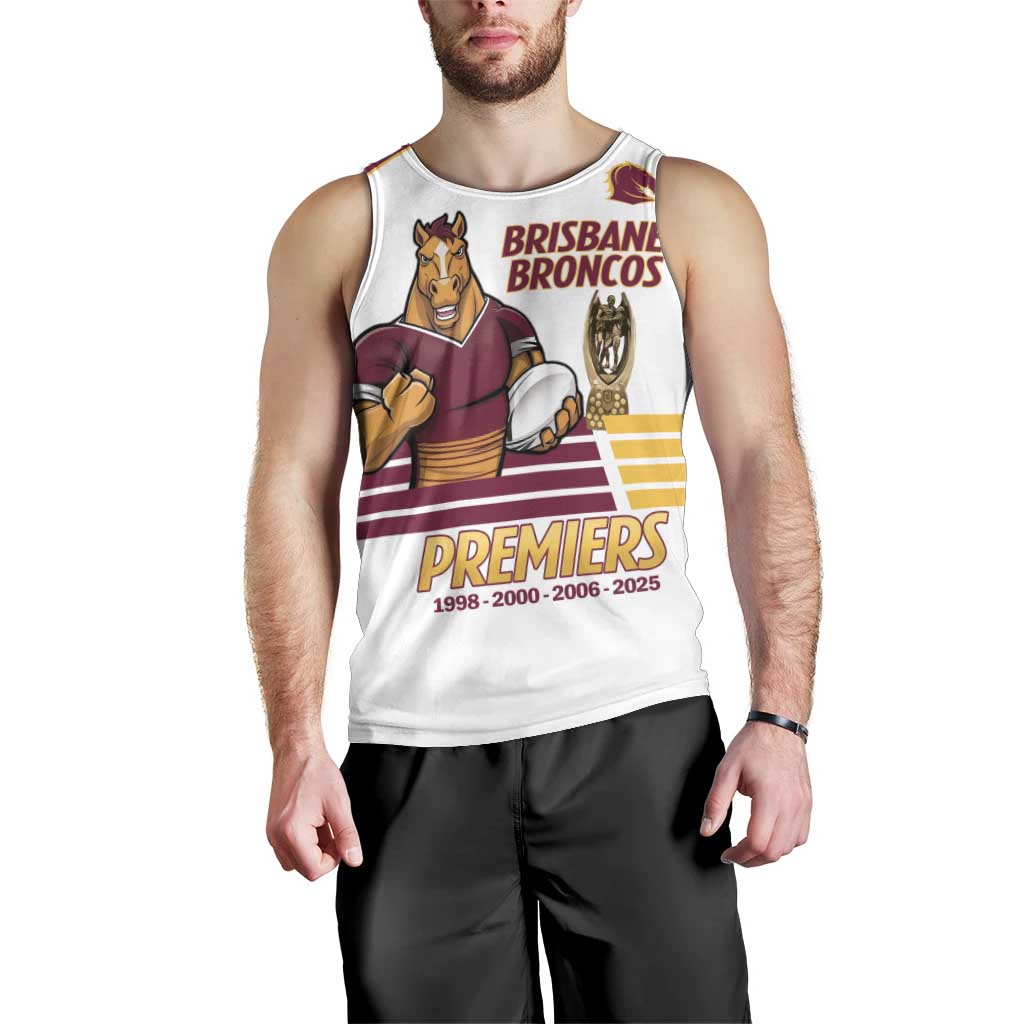 Brisbane Broncos Rugby Personalised Men Tank Top NRL 4th Premiers Proud - Aussie Hoodie