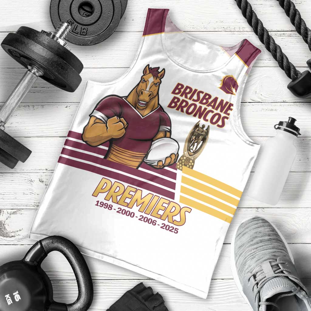 Brisbane Broncos Rugby Personalised Men Tank Top NRL 4th Premiers Proud - Aussie Hoodie