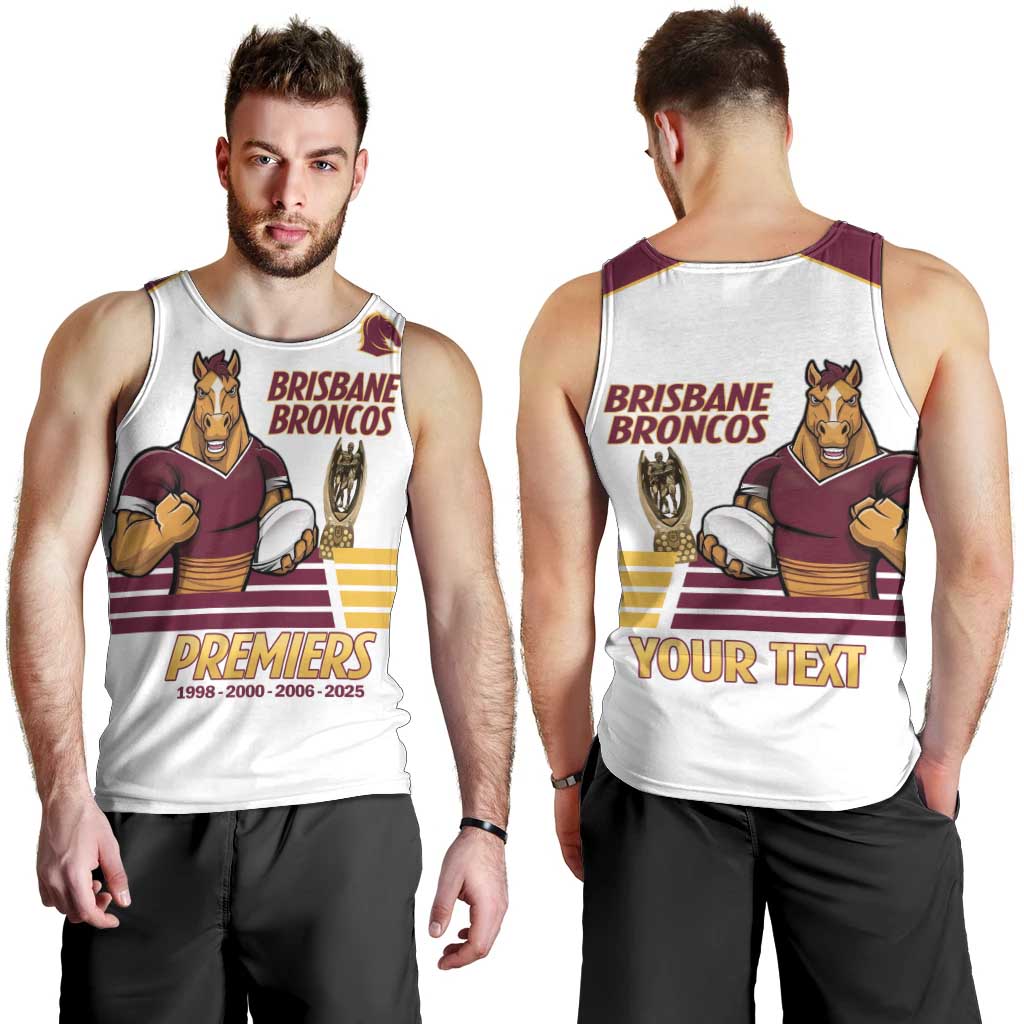 Brisbane Broncos Rugby Personalised Men Tank Top NRL 4th Premiers Proud - Aussie Hoodie