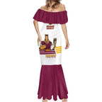 Brisbane Broncos Rugby Personalised Mermaid Dress NRL 4th Premiers Proud - Aussie Hoodie