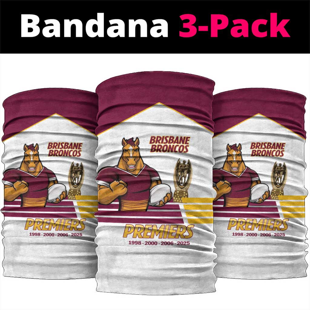 Brisbane Broncos Rugby Neck Gaiter NRL 4th Premiers Proud - Aussie Hoodie