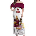 Brisbane Broncos Rugby Personalised Off Shoulder Maxi Dress NRL 4th Premiers Proud - Aussie Hoodie