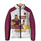Brisbane Broncos Rugby Personalised Padded Jacket NRL 4th Premiers Proud - Aussie Hoodie
