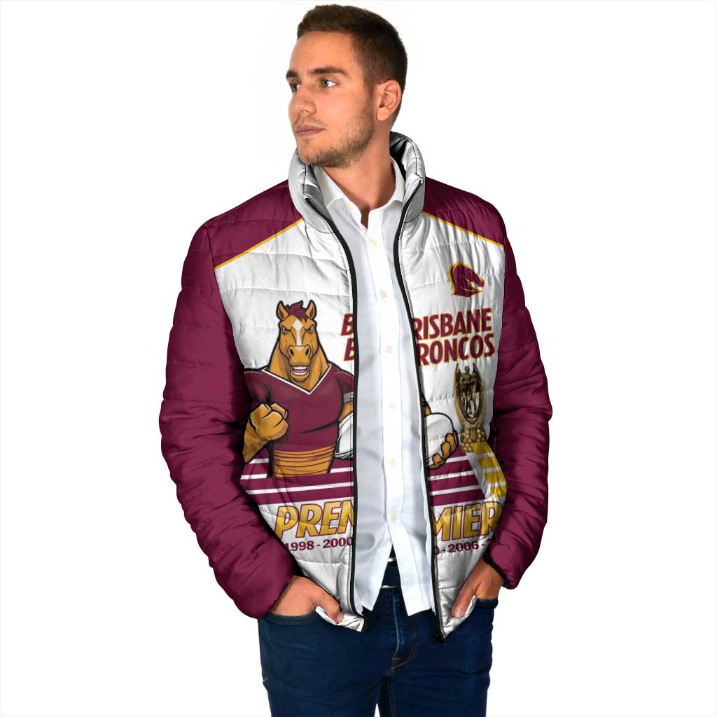 Brisbane Broncos Rugby Personalised Padded Jacket NRL 4th Premiers Proud - Aussie Hoodie