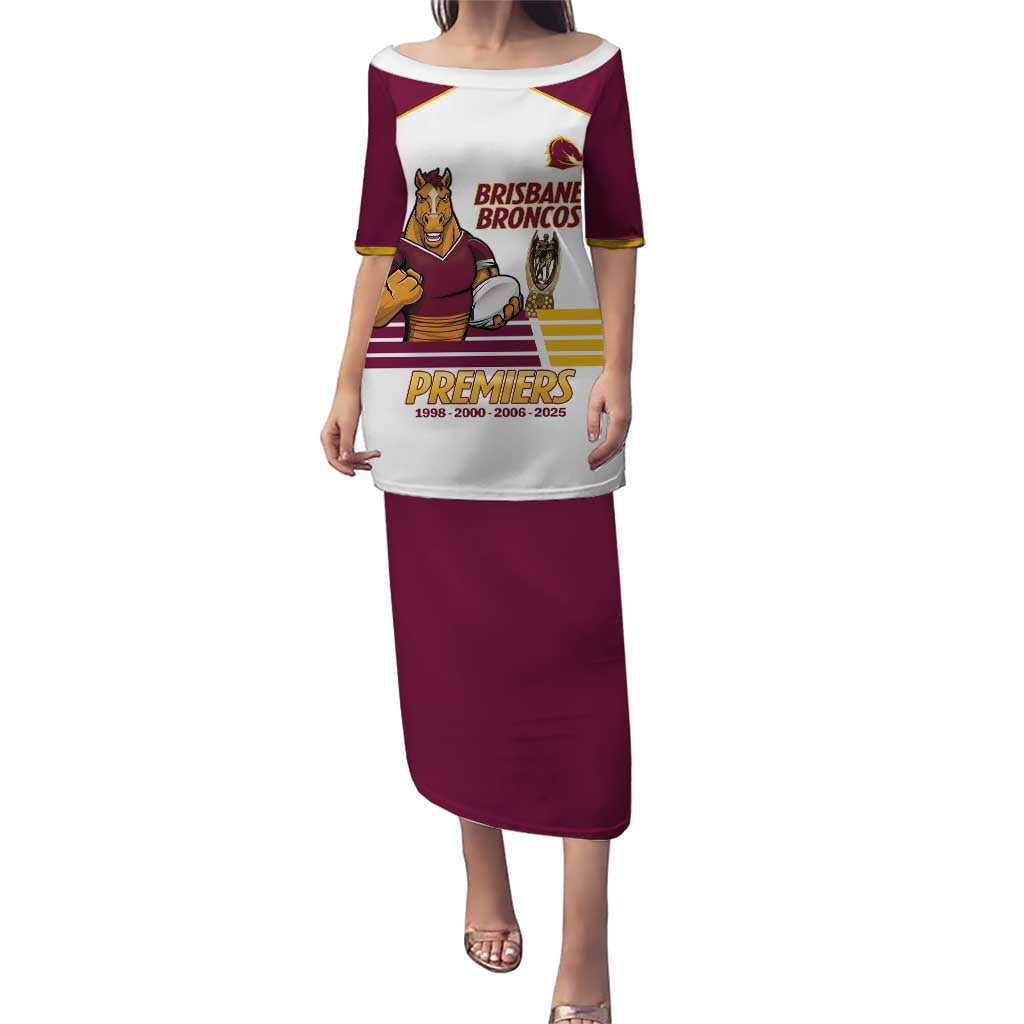 Brisbane Broncos Rugby Personalised Puletasi NRL 4th Premiers Proud - Aussie Hoodie