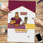 Brisbane Broncos Rugby Puzzle NRL 4th Premiers Proud - Aussie Hoodie
